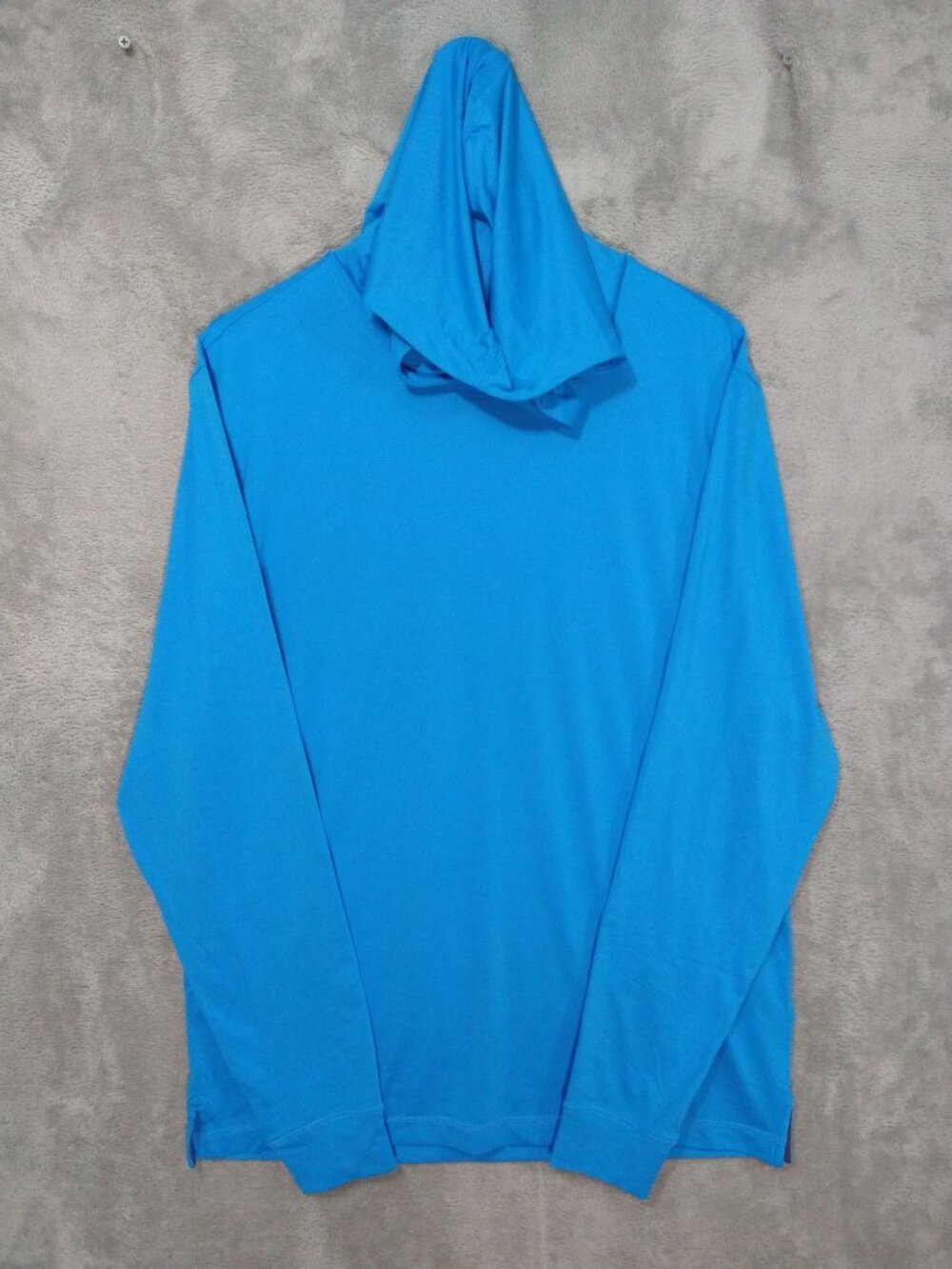 Johnnie O Talon Hoodie Mens Medium Blue Featherweight UPF 50 Pullover